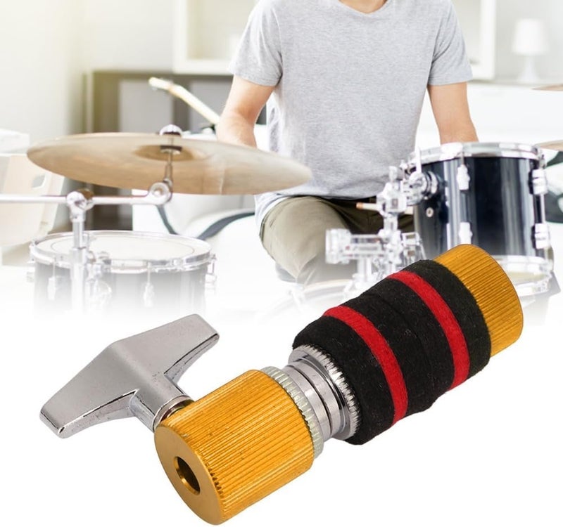 Chiffonade Hi-hat Clutch Cymbal,Aluminum Alloy Clutch for Standard Hi-Hat Stands, Fits 6-7mm Rods,Jazz Drum Parts Accessories(Yellow) - Image 1